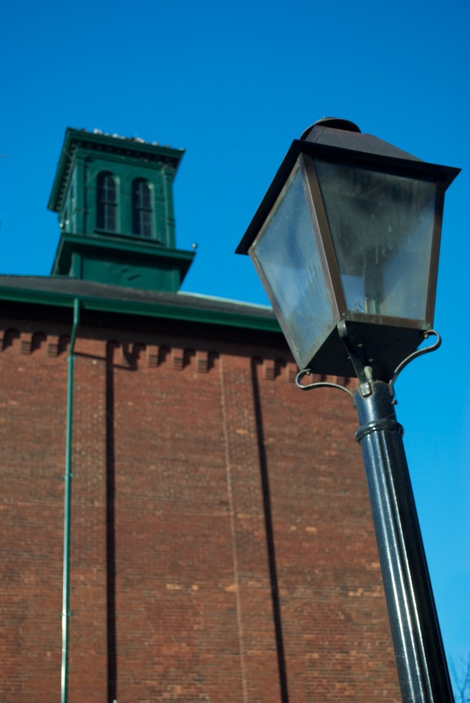 Lamp post near the Smoke House in the Distillery Historic District, Toronto 2011-02-05