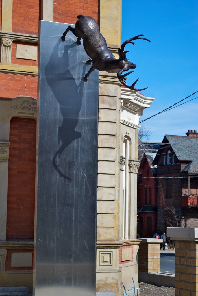 Alternative view of buck sculpture at the James Cooper Mansion, Toronto 2011-03-15