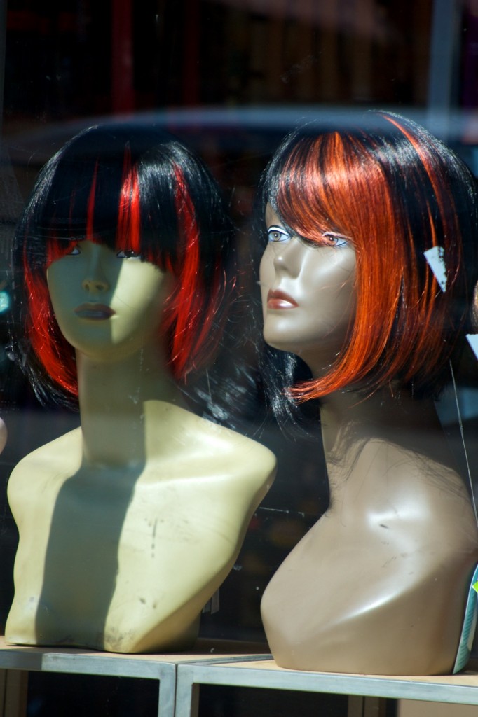 Mannequins at Javon Beauty Supply on Bloor Street West, Toronto