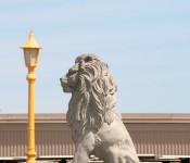 Lion standing proudly at Polson Pier, Toronto 2011-04-23