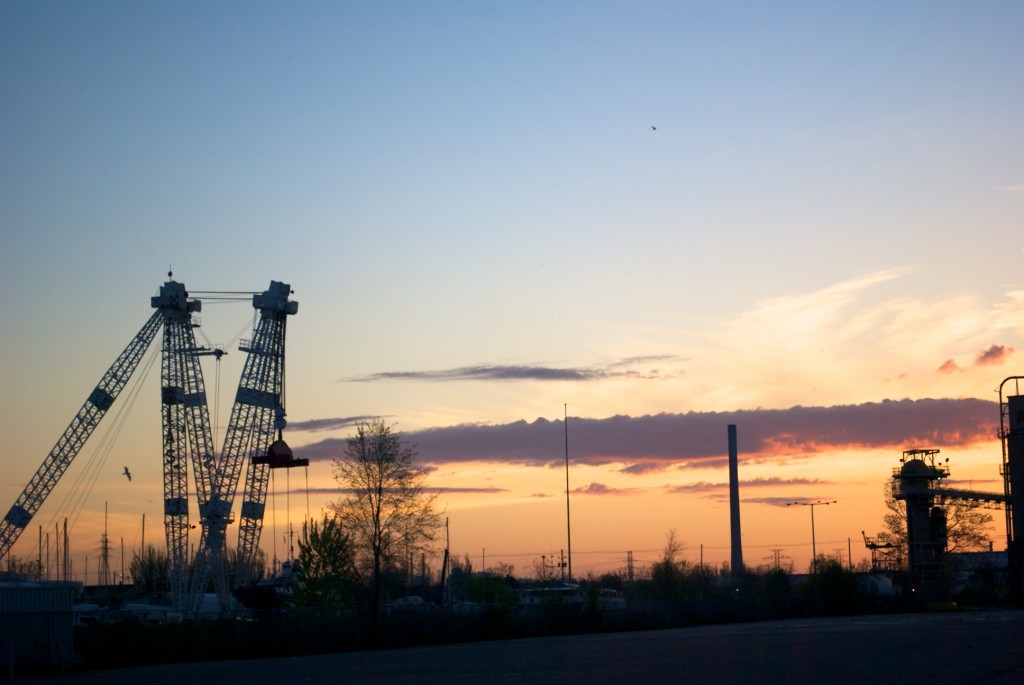 Sunrise in the Port Lands, Toronto 2011-05-21