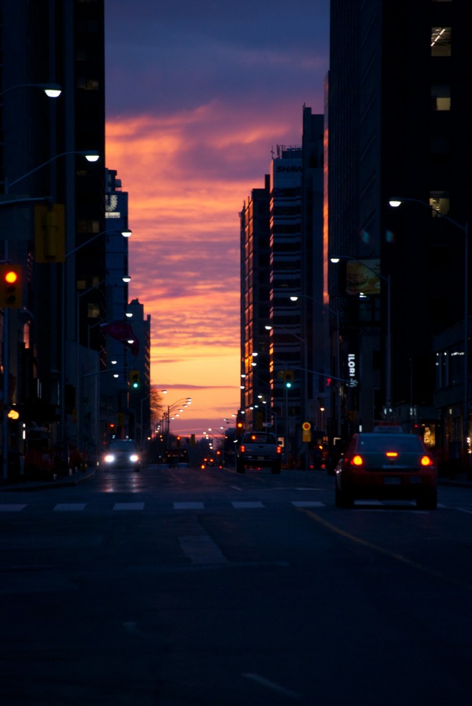 Daybreak on Bloor Street, Toronto 2011-04-29