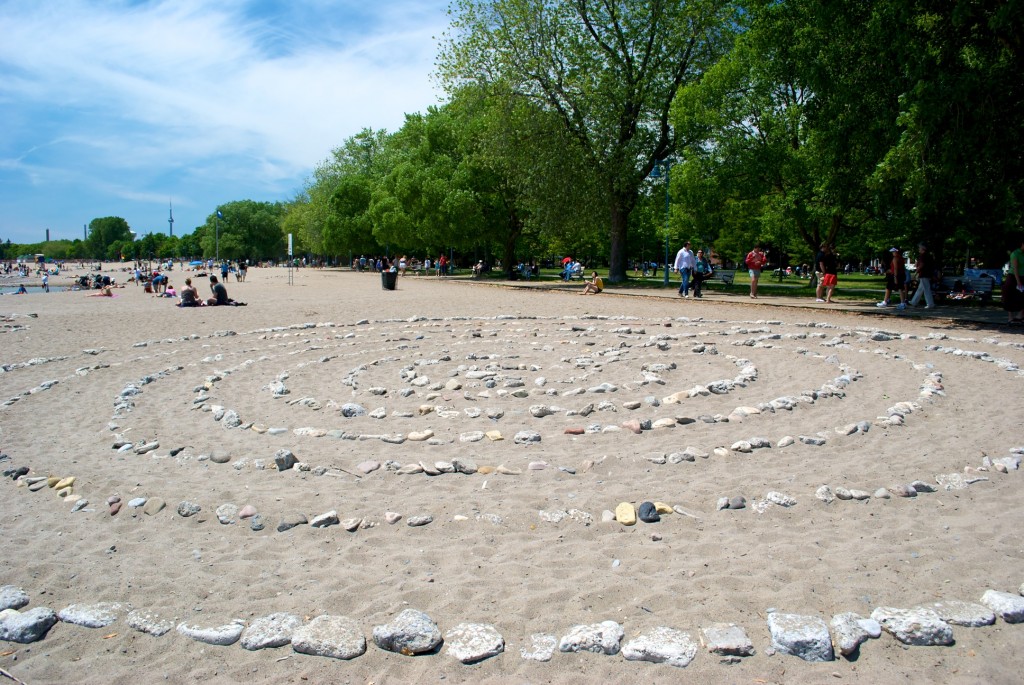 Rock formation at Woodbine Beach, Toronto 2011-06-19