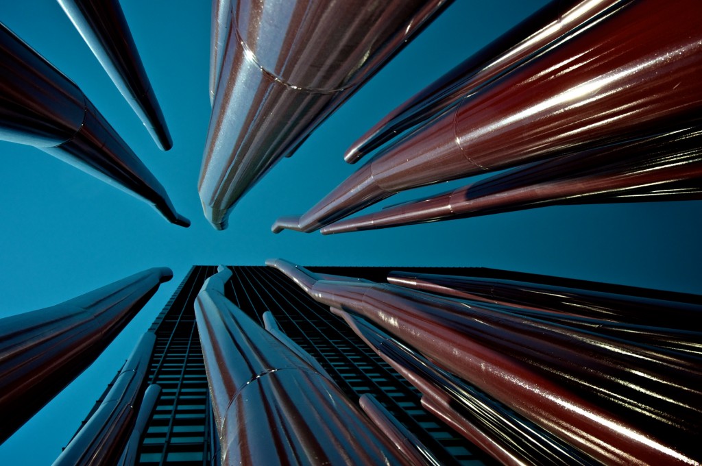 "Double Vision" sculpture near X The Condominium on Jarvis Street, Toronto 2011-07-19