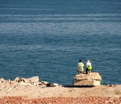 Couple in Tommy Thompson Park, Toronto 2011-10-08