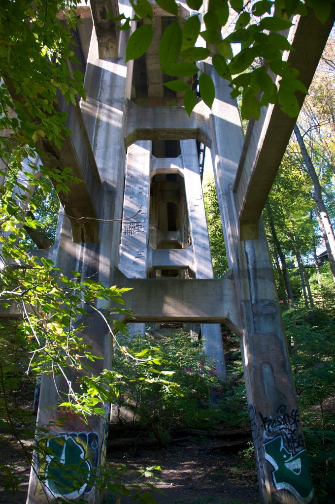 Bridge structure in David A Balfour Park, Toronto 2011-10-10