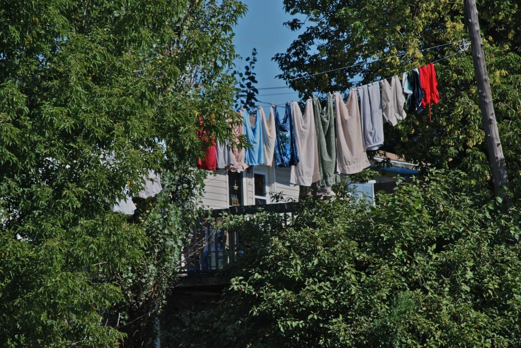 Clothes drying in Fredericton, New Brunswick 