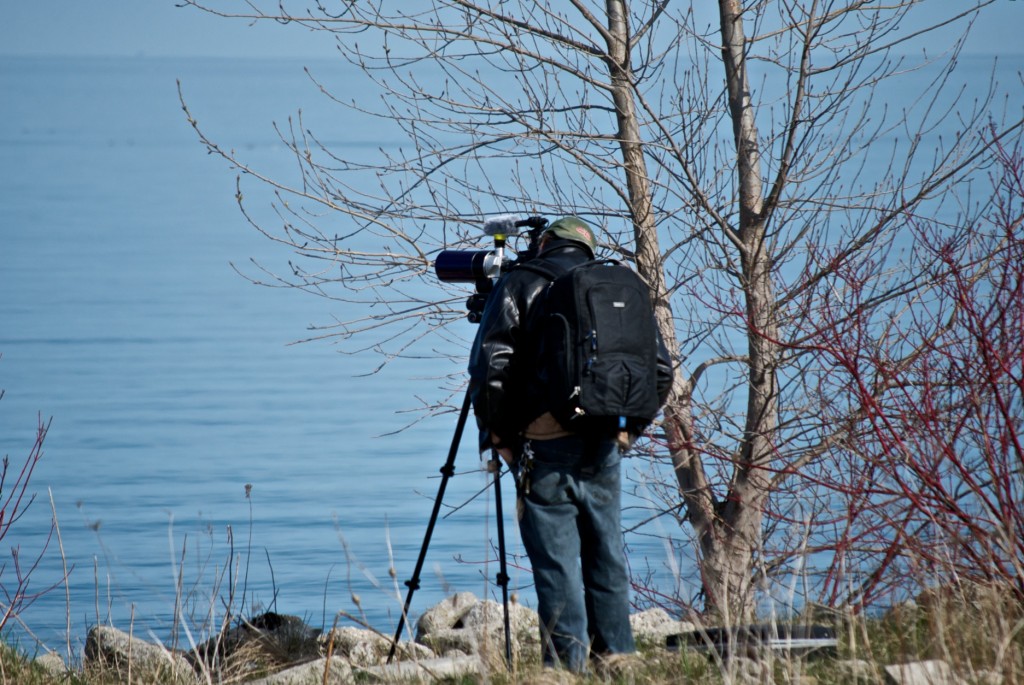 Photographer in Tommy Thompson Park, Toronto 2011-04-30