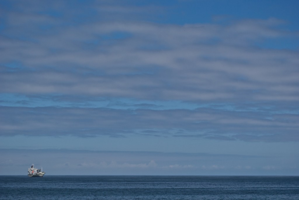 Ship near the Chilean coast 2012-01-07