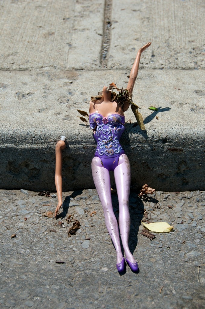 Waving Barbie near Queen Street West, Toronto 2011-06-23