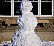 Tall snowman in Dorval, 2012-02-26