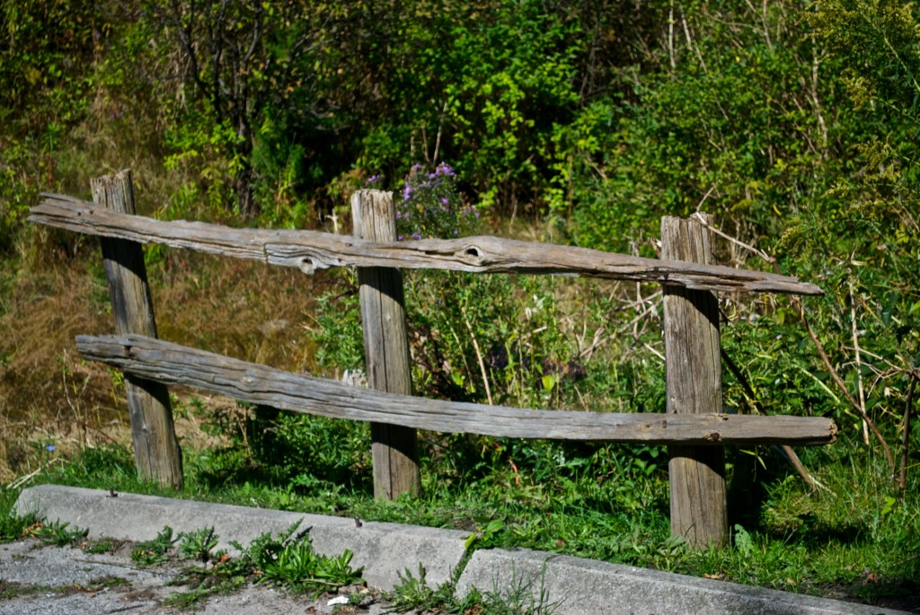 Wooden fence in Ernest Thompson Seton Park, Toronto 