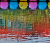 Magical reflections in the water, Ontario Place, Toronto 2010-11-07