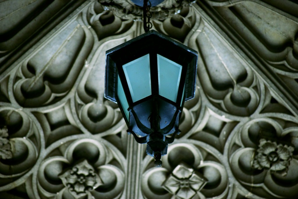 Light in the archway of the Soldiers' Tower, University of Toronto 