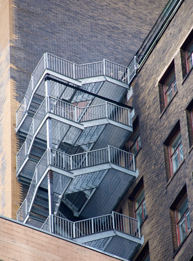 Stairs behind a building on Yonge Street, Toronto 