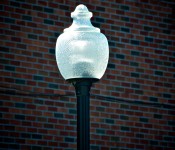 Street lamp on rue Sainte-Anne in Sainte-Anne-de-Bellevue
