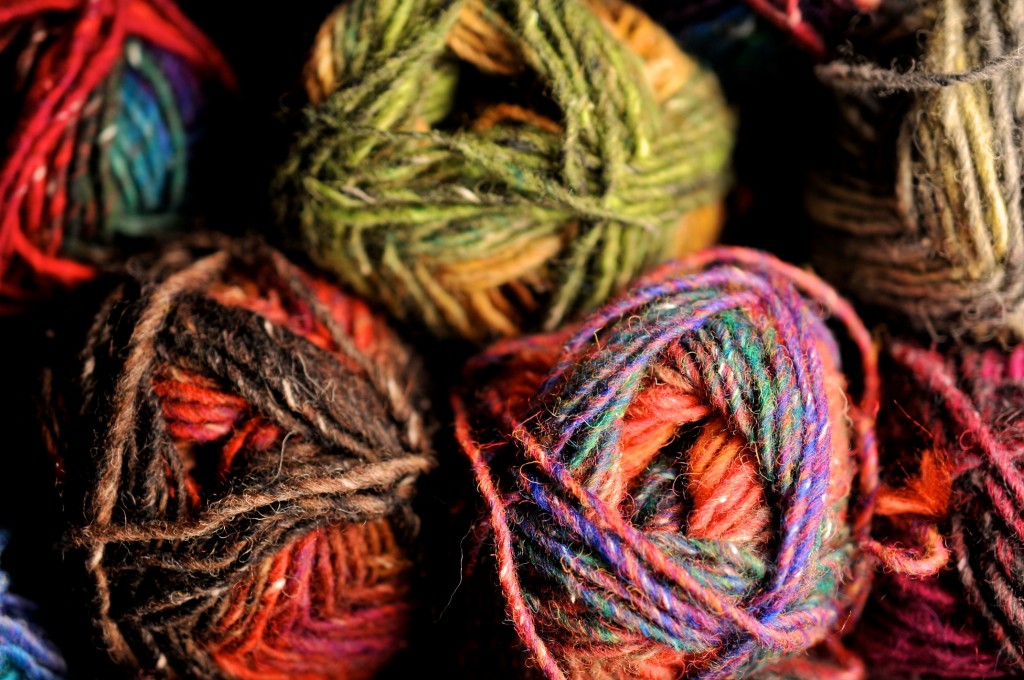 Photo by CASLworks (skeins of wool and silk 2012-10-17)