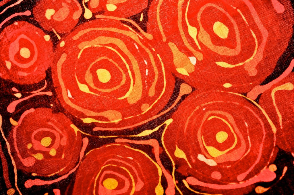 Francine's batik (red circles) 2012-12-06