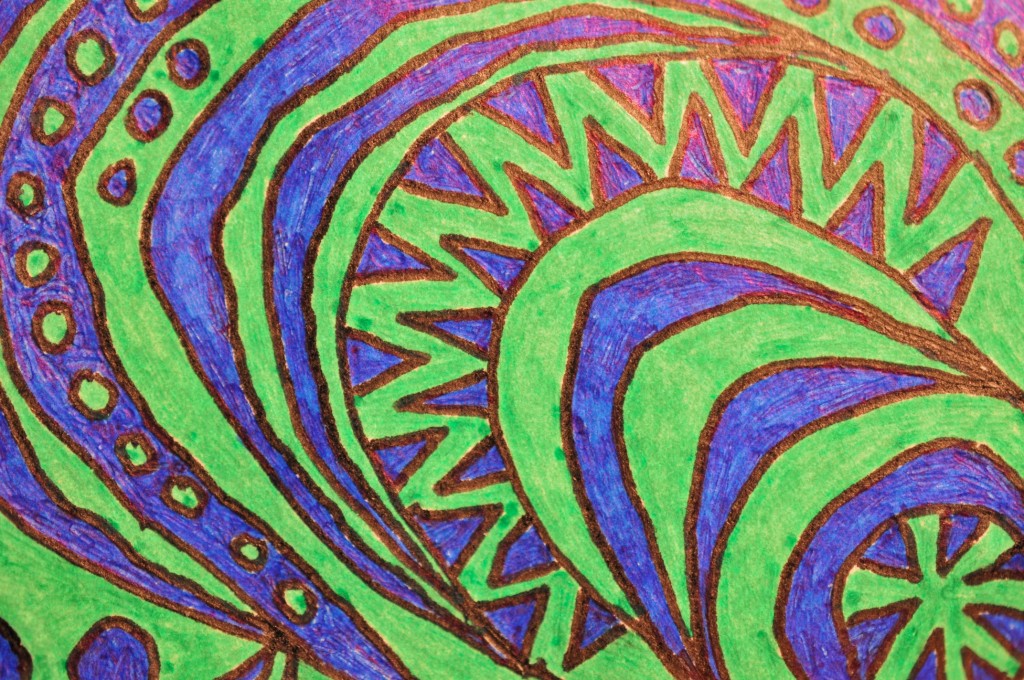 Close-up of sketchbook doodle 29 of 95